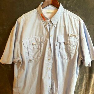 STIHL Columbia Men's PFG - Blue Fishing Shirt